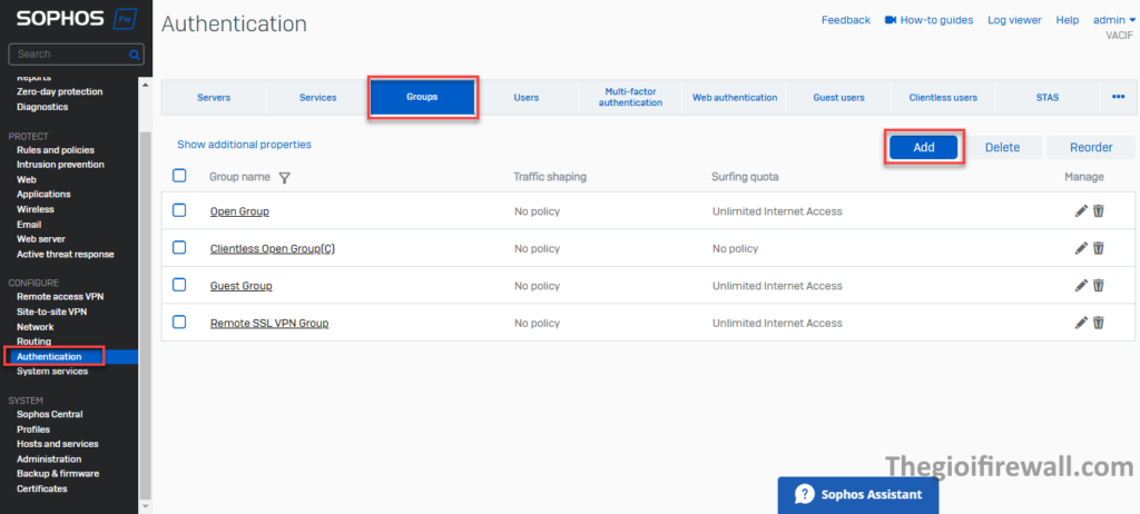 Read more about the article HƯỚNG DẪN CẤU HÌNH VPN L2TP TRÊN THIẾT BỊ TƯỜNG LỬA SOPHOS XGS