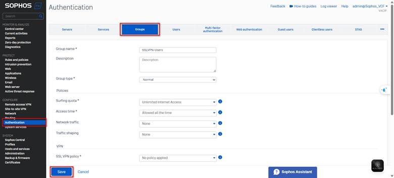 Read more about the article Hướng Dẫn Cấu Hình SSL VPN Client To Site – Sophos Firewall