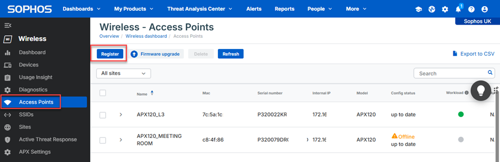 Read more about the article Hướng Dẫn Đăng Ký Thiết Bị Access Point Sophos Lên Sophos Central