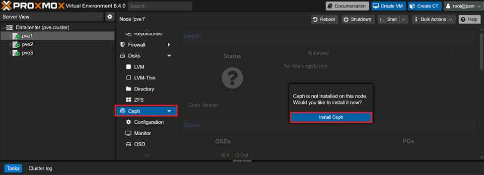Read more about the article Hướng Dẫn Cấu Hình Ceph Storage Trên Proxmox