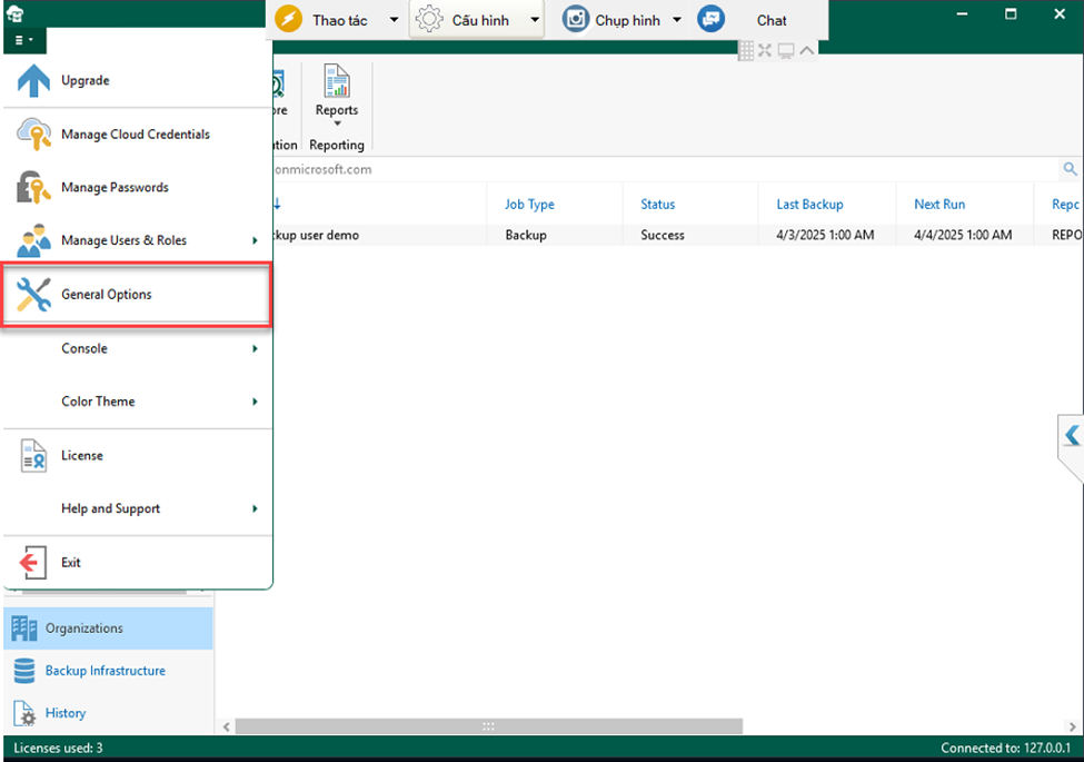 Read more about the article Hướng dẫn chỉ định khoảng thời gian lưu trữ history trong Veeam Backup for Microsoft 365