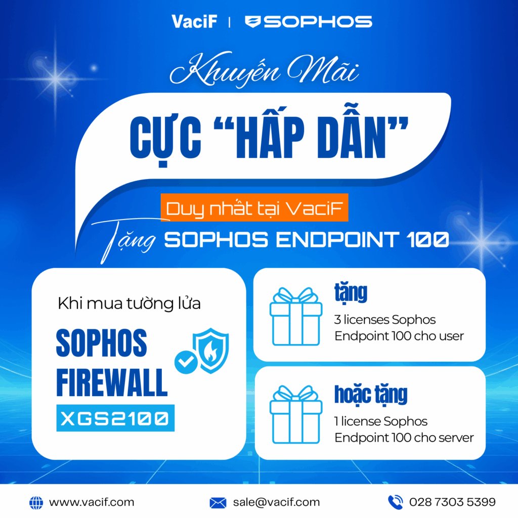 Read more about the article Khuyến Mãi Cực “Hấp Dẫn”: Mua Sophos Firewall Tặng Sophos Endpoint 100