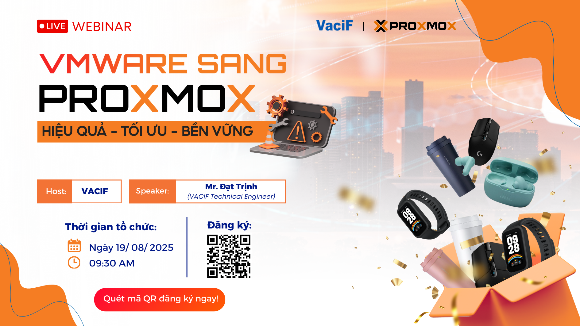 Read more about the article Webinar 19/08/2025: Từ VMware Đến Proxmox: Hiệu Quả – Tối Ưu – Bền Vững